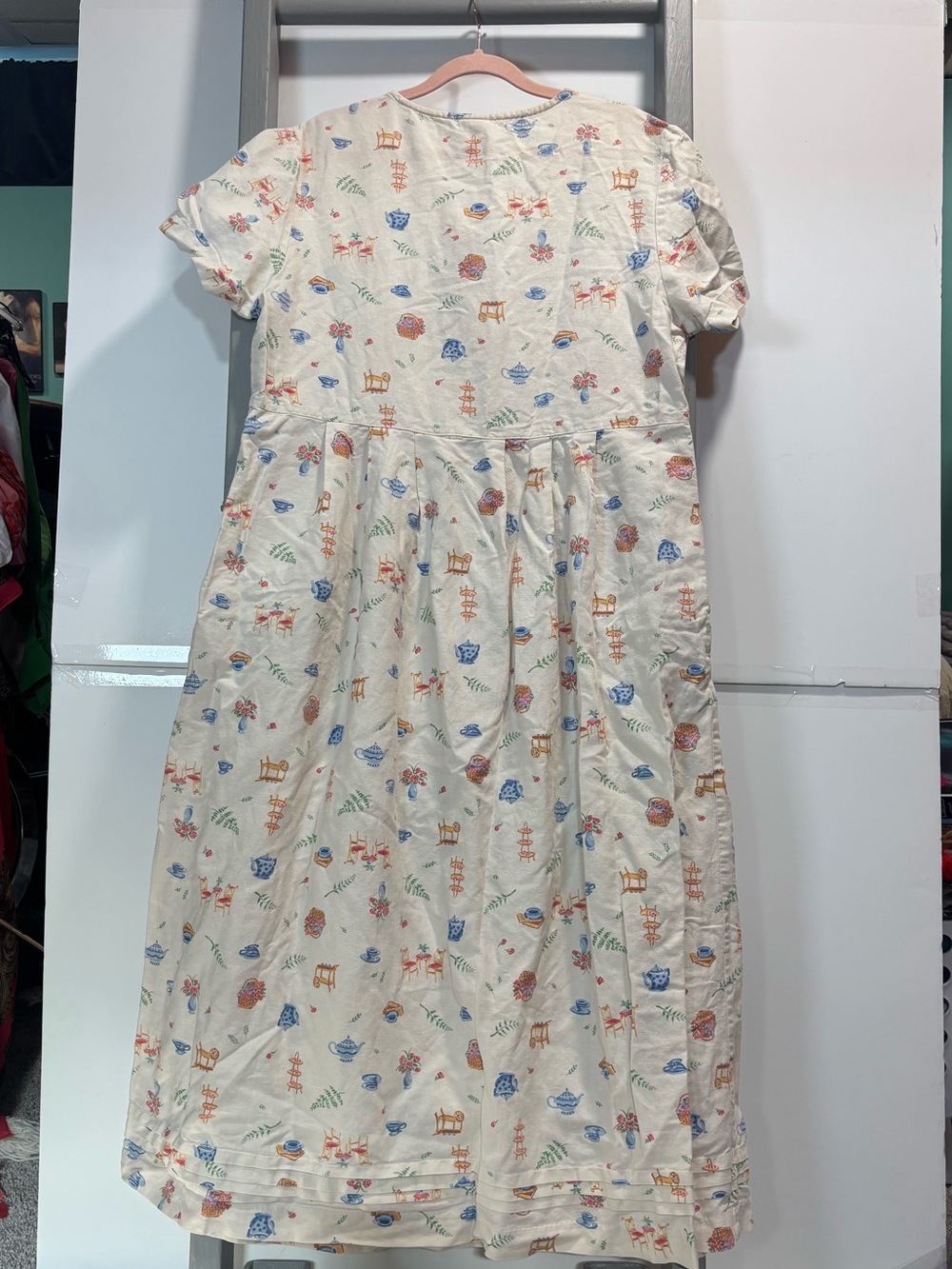 Lands' End 12 cottagecore print Dress, cotton/linen, costal grandma, Boho, retro - Picture 10 of 13